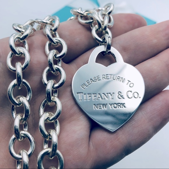 Tiffany & Co. Jewelry - Tiffany & Co XL Extra Large Return To Heart Charm Necklace with PACKAGING